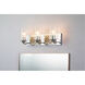 Bocage 3 Light 22 inch PC Bath Light Wall Light in Polished Chrome